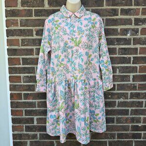 Smith & Quinn The Sorrento Shirt Dress in Island Botanical Size Large Drop Waist